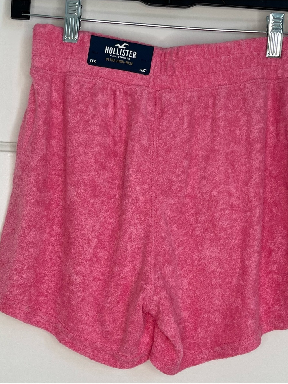 Hollister Bubblegum Pink Terry Ultra High-Rise Shorts Sz XXS